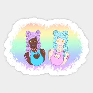 Pastel Girls Sticker